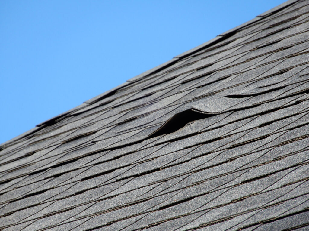 old roofing shingles